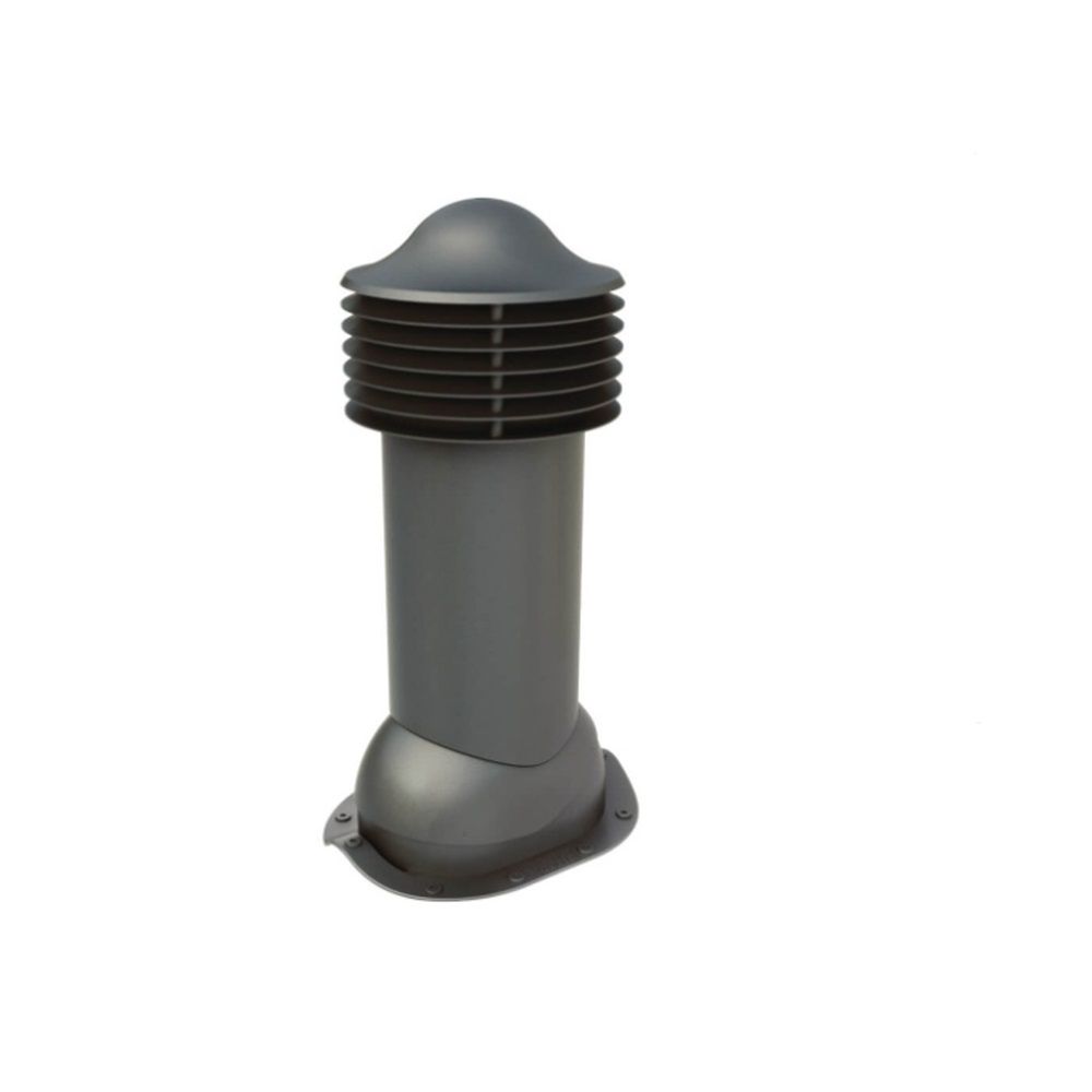 Труба вентиляционная Viotto, для металлочерепицы, d-125мм,утепленная RAL 7024 (с колпаком)
