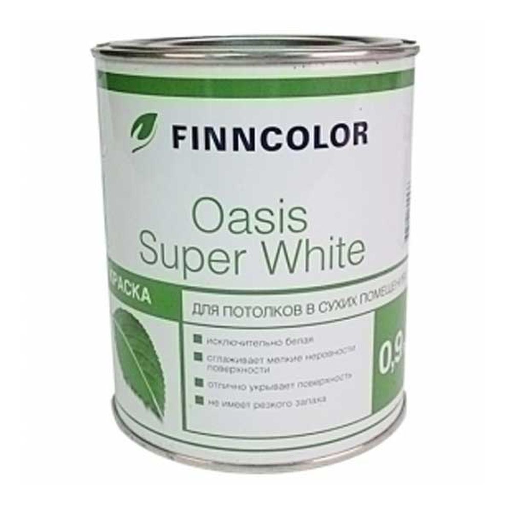 Краска OASIS SUPER WHITE  гл/мат 0,9л (6шт) (Распродажа)