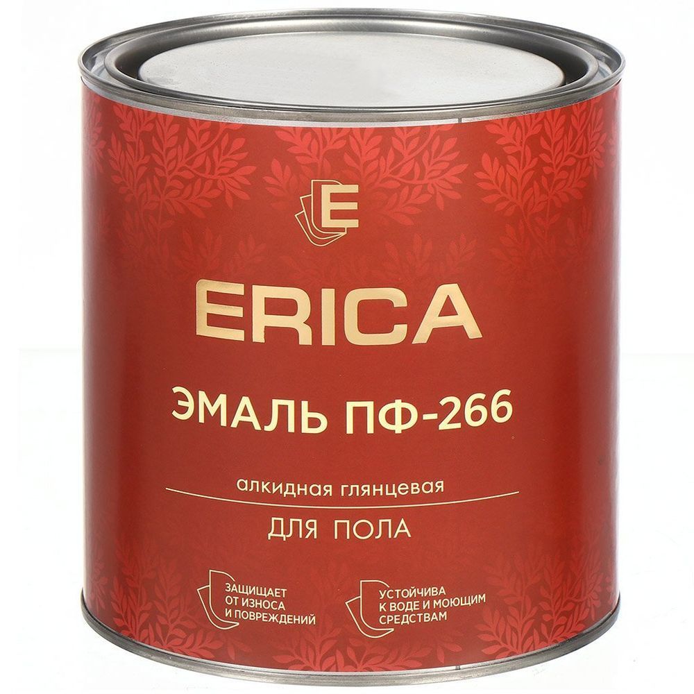 Эмаль ПФ-266 д/пола СВЕТЛЫЙ ОРЕХ 1,8 кг (6шт) Erica