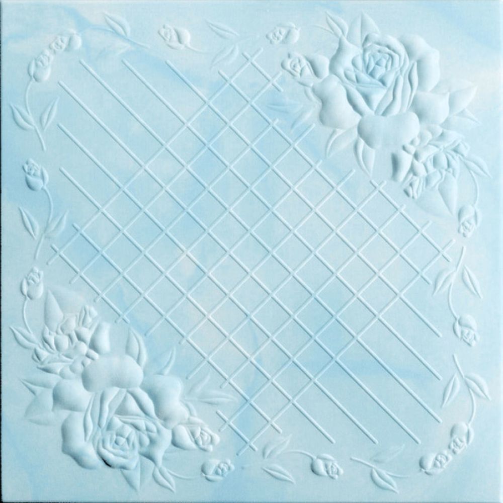 Плитка потолочная Агат голубой С2064 (42  кв.м/уп, 168 шт/уп)