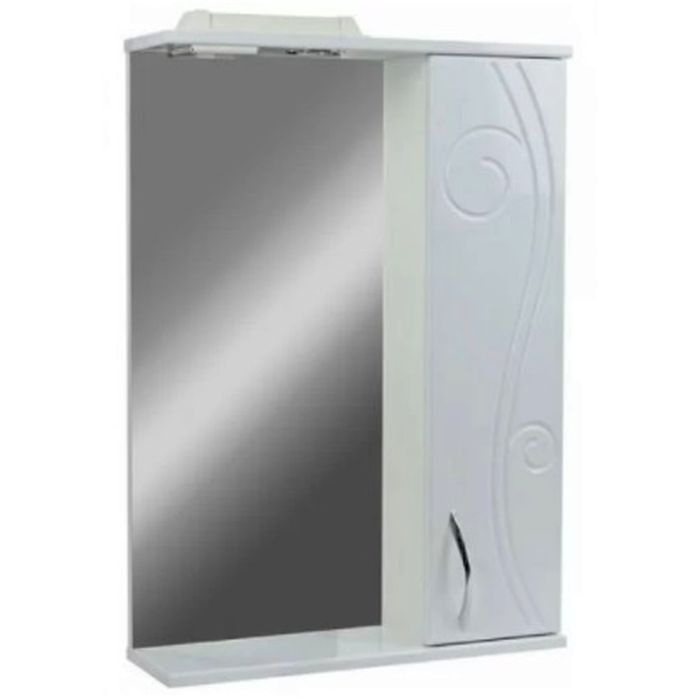 Зеркало-шкаф Наутилус 55 (DORATIZ) правый, белый с подсветкой 550х160х732
