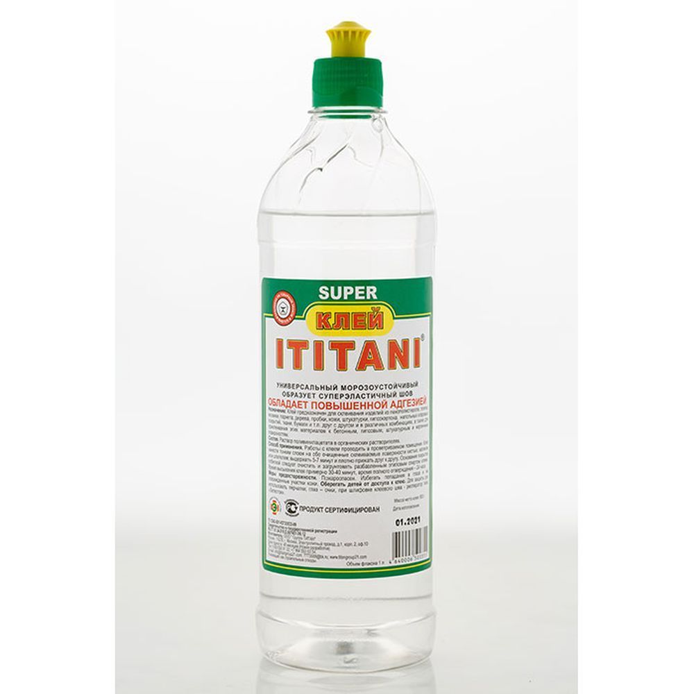 Клей ITITANI  универс.морозостойкий (зеленая этикетка) б/метанола 0.5л (Россия) (36шт)