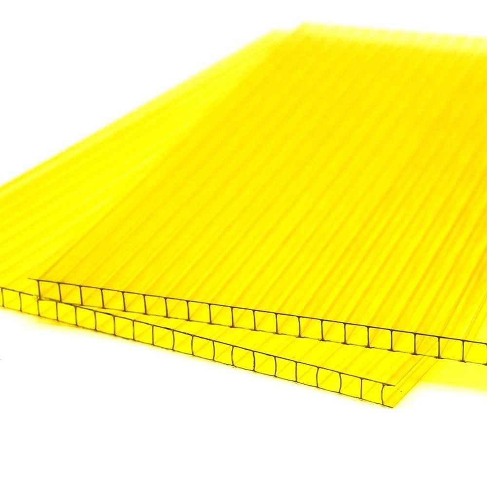 Поликарбонат  4мм 2,1м*6м  желтый