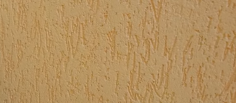 Декоративная штукатурка короед после окраски на стене