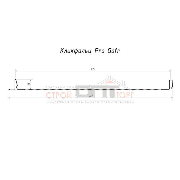 Кликфальц Pro Gofr Grand Line 0,45 Drap (517/470)