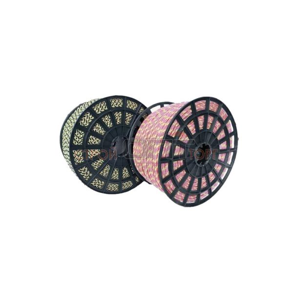 Шнур плетеный ПП 16-ти прядный  4 мм цветной (500 м)