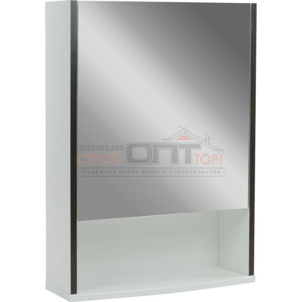Зеркало "Астра 50" (DORATIZ) белый, со шкафчиком 480х170х700 (2711.032)