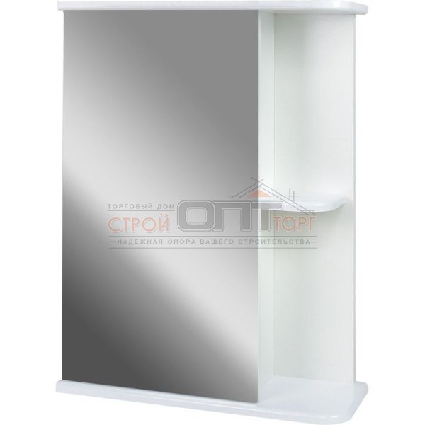 Зеркало "Гретта 50" (DORATIZ) левое белый, со шкафчиком 510х200х700 (2711.046)