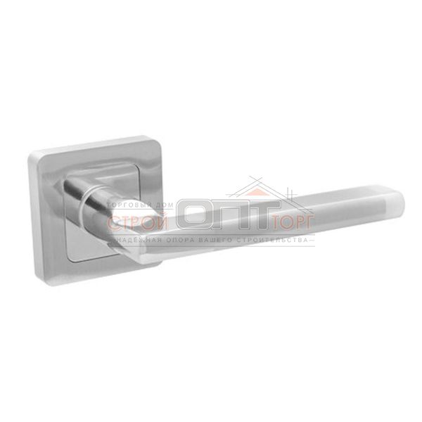 Ручки раздельные дверные Code Deco H-22050-A-CRM/CR матовый хром/хром