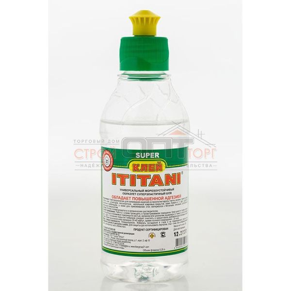 Клей ITITANI  универс.морозостойкий (зеленая этикетка) б/метанола 0.25л (Россия) (49шт)