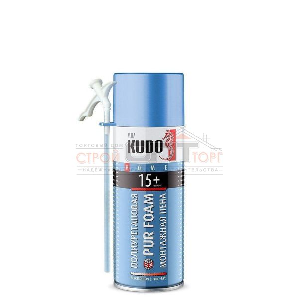 Пена монтажная KUDO HOME  520мл (380г) 15+ (12шт) KUPH05U15+.