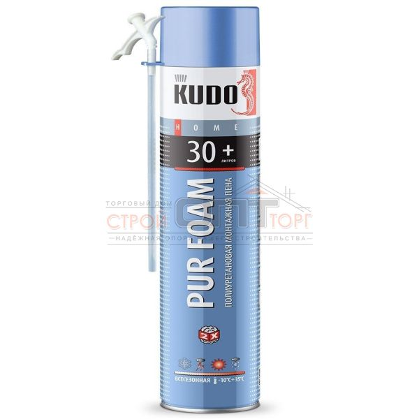 Пена монтажная KUDO HOME 1000мл (600г) 30+ (12шт) KUPH10U30+