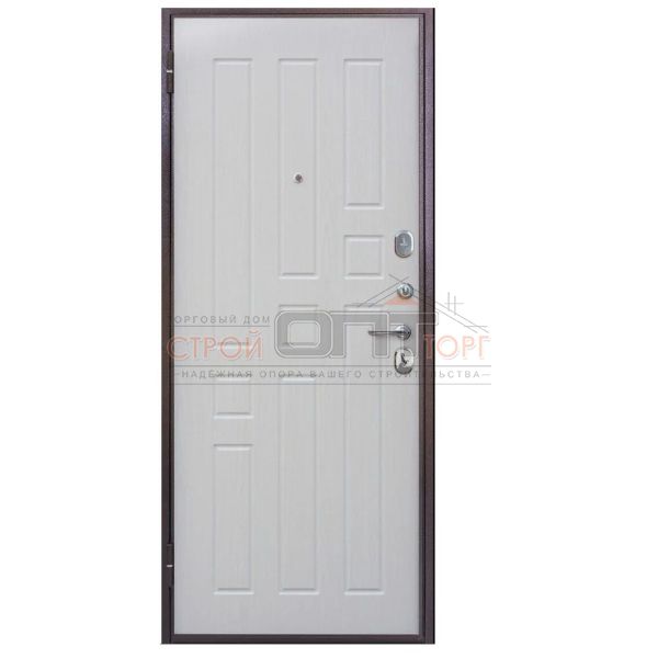 Дверь металл Гарда 6см Белый ясень 860х2060 левая